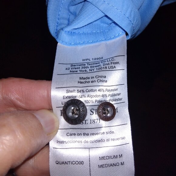 Field & Stream Universal Travel Shirt Fishing Stream Blue Men's‎ Size M NEW - Picture 7 of 11